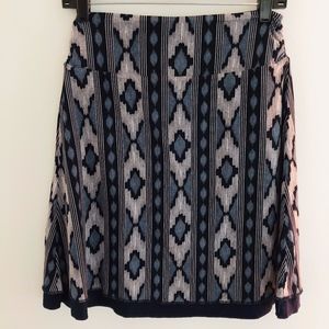 Blue Western Print Skirt